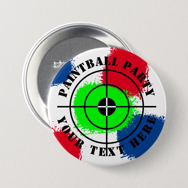 Benutzerdefinierte runde Painball Geburtstagsparty Button (Vorne & Hinten)