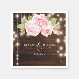 Benutzerdefinierte rustikale Holz String Lights Ro Serviette