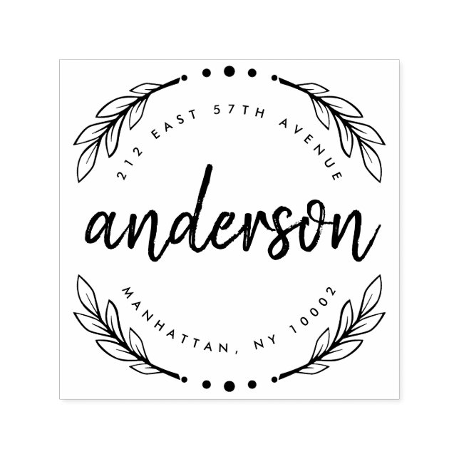 Benutzerdefinierte rustikale Rücksendeadresse für  Permastempel (Design)