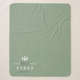 Benutzerdefinierte Sage Home Sweet Home Postleitza Sherpadecke