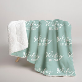 Benutzerdefinierte Sage Sherpa-Decke als Geschenk  Sherpadecke