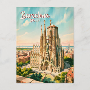 Benutzerdefinierte Sagrada Familia Barcelona Reise Postkarte