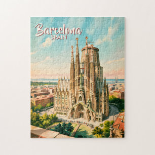 Benutzerdefinierte Sagrada Familia Barcelona Reise Puzzle