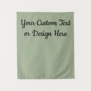 Benutzerdefinierte Salbeigrüne personalisierte Bri Wandteppich