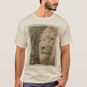 Benutzerdefinierte Sand-Farbe Lion Elegantes moder T-Shirt