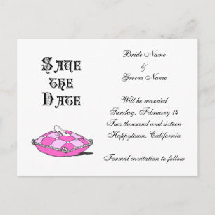 Benutzerdefinierte Save the Date Cinderella Schuh Ankündigungspostkarte