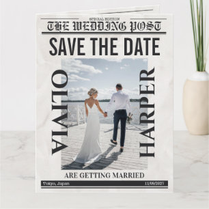 Benutzerdefinierte „Save the Date“ Vintage-Hochzei Karte