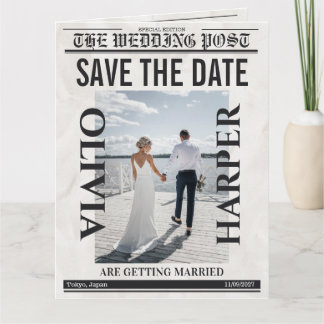 Benutzerdefinierte „Save the Date“ Vintage-Hochzei Karte