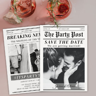 Benutzerdefinierte Save the Date-Zeitungsmagazin-C Einladung