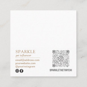 Benutzerdefinierte scannbare QR-Code-Foto-Notizkar Quadratische Visitenkarte