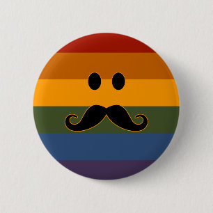benutzerdefinierte Schaltfläche Mustache Pride Button
