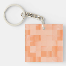 Benutzerdefinierte Schatten der Peach Fuzz Quadrat Schlüsselanhänger