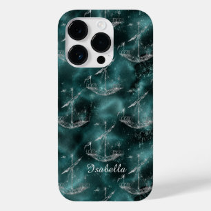 Benutzerdefinierte Schiffe Auf Ozean Glitzern Blau Case-Mate iPhone 14 Pro Hülle