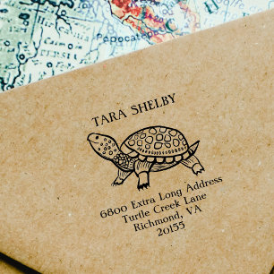 Benutzerdefinierte Schildkröte Extra Lange Rücksen Gummistempel