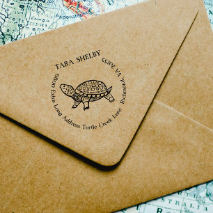 Benutzerdefinierte Schildkröte Extra Lange Rücksen Gummistempel