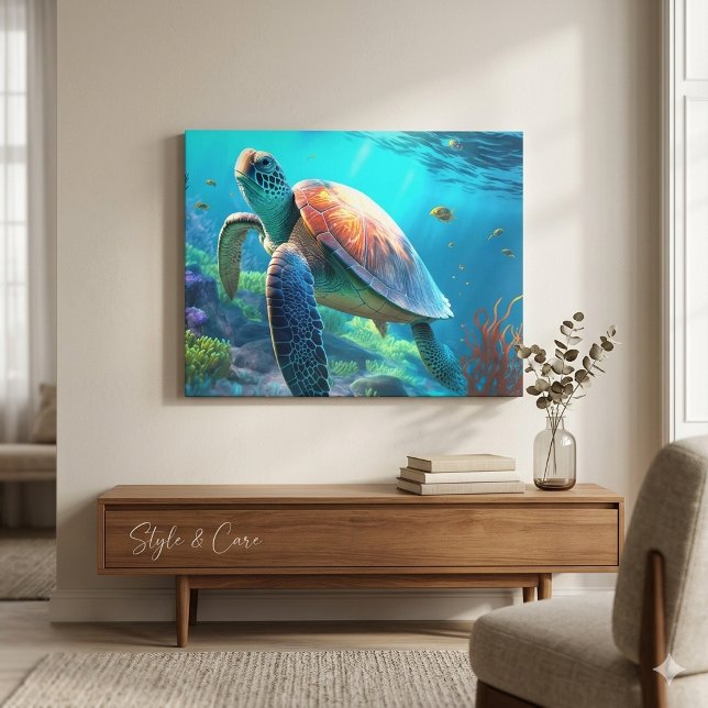 Benutzerdefinierte Schildkröten-Leinwand-Wandkunst Leinwanddruck (Custom Turtle Canvas Wall Art Personalized Design)