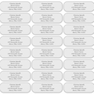 Benutzerdefinierte Schlichte abgerundete Ecken-Adr Aufkleber