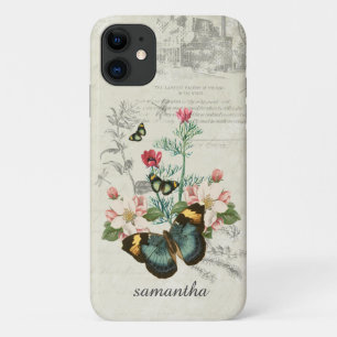 Benutzerdefinierte Schmetterlinge Wildblumen Ephem Case-Mate iPhone Hülle