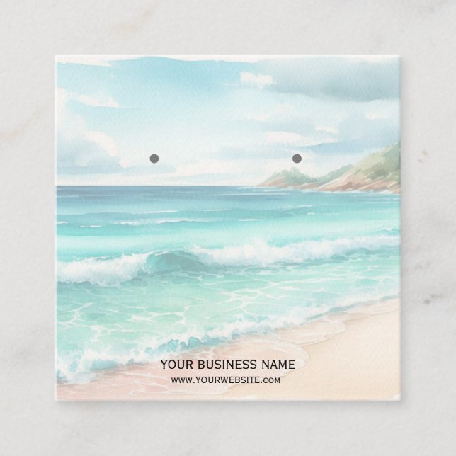 Benutzerdefinierte Schmuckkarton-Ohrring-Display-K Quadratische Visitenkarte (Vorderseite)