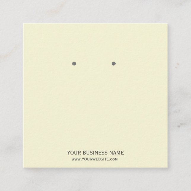 Benutzerdefinierte Schmuckkarton-Ohrring-Display-K Quadratische Visitenkarte (Vorderseite)