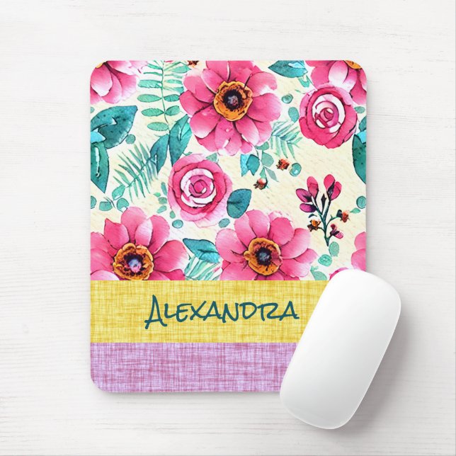 Benutzerdefinierte schöne Textur Hintergrund flora Mousepad (Mit Mouse)