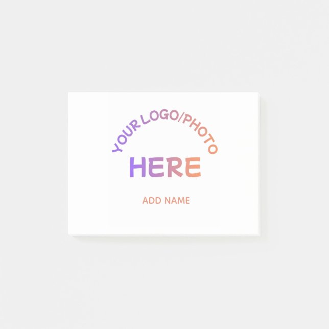 Benutzerdefinierte Schul-Logo-Text-Post-it-Notes Post-it Klebezettel (Vorderseite)