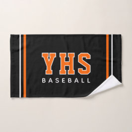 Benutzerdefinierte Schulanfangsbuchstaben Baseball Handtuch