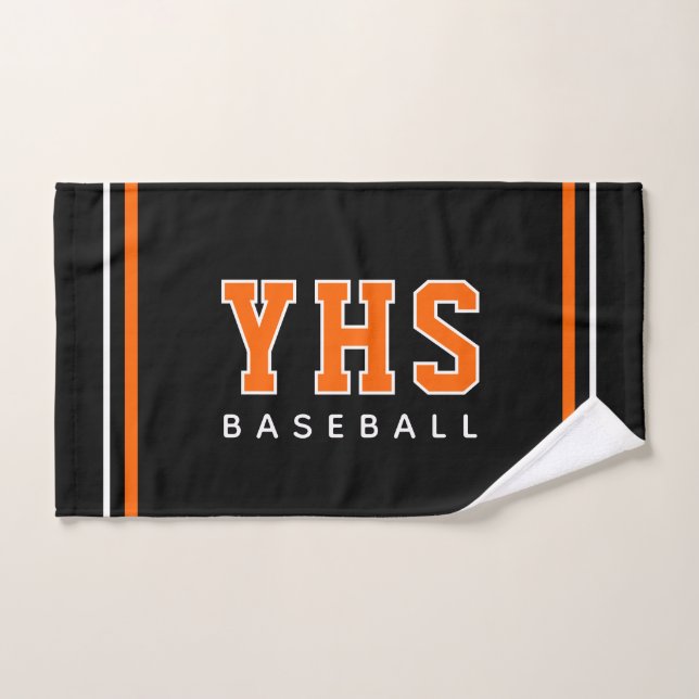 Benutzerdefinierte Schulanfangsbuchstaben Baseball Handtuch (Handtuch)