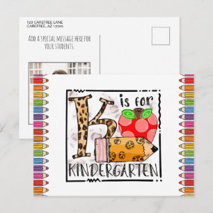 Benutzerdefinierte Schulmaterialien Postkarte