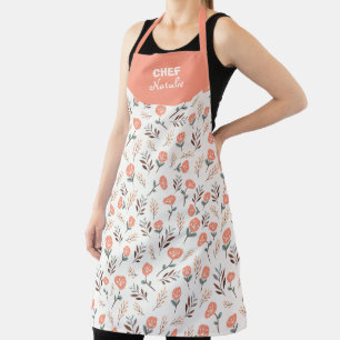 Benutzerdefinierte Schürze mit roten Mohnblumen