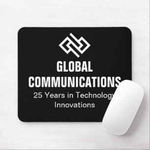 Benutzerdefinierte Schwarz-Weiß-Cybersicherheitsfi Mousepad
