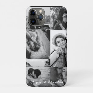 Benutzerdefinierte Schwarz-Weiß-Foto-Collage-Namen Case-Mate iPhone Hülle