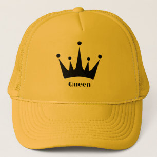 Benutzerdefinierte schwarze Krone Bild Queen Text  Truckerkappe