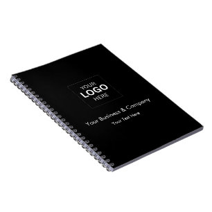 Benutzerdefinierte schwarze Luxus-Geschäftslogo-Vo Notizblock
