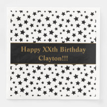 Benutzerdefinierte schwarze Sterne mit Message Bir