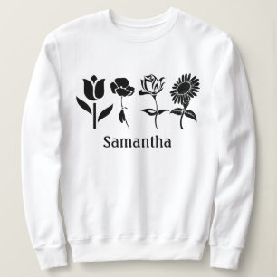 Benutzerdefinierte schwarze weiße Geburtsmonats-Bl Sweatshirt