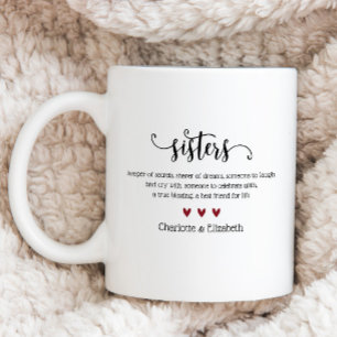 Benutzerdefinierte Schwester-Definition Personalis Kaffeetasse