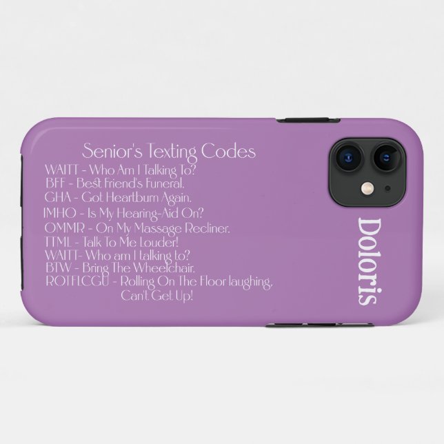 Benutzerdefinierte "Senior's Sims Codes" Case-Mate iPhone Hülle (Rückseite (Horizontal))