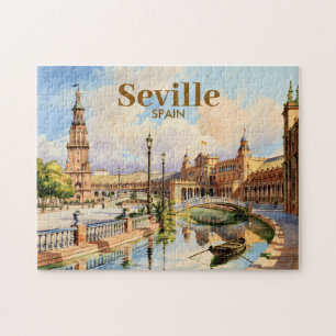 Benutzerdefinierte Seville Spanien Plaza de Espana Puzzle