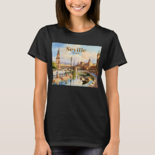 Benutzerdefinierte Seville Spanien Plaza de Espana T-Shirt