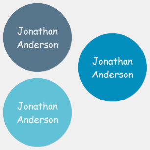 Benutzerdefinierte Shades von Blue Kid's Name Labe Etiketten