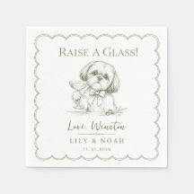 Benutzerdefinierte Shih Tzu Hochzeitsskizze Minima