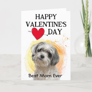 Benutzerdefinierte Shih Tzu Valentinstag-Grußkarte Feiertagskarte