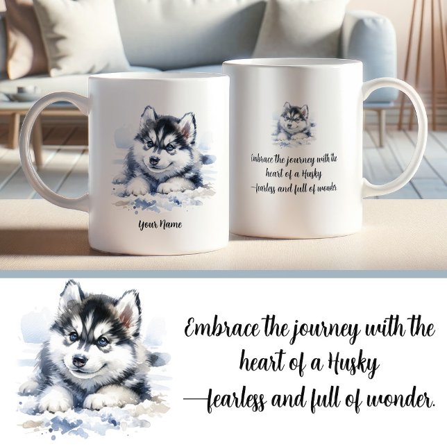 Benutzerdefinierte sibirische Husky-Tasse mit insp Kaffeetasse (Von Creator hochgeladen)