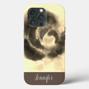Benutzerdefinierte Signatur Golden Watercolor Flor Case-Mate iPhone Hülle