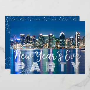 Benutzerdefinierte Silvesterparty-Einladung mit Fo Folieneinladung