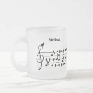 Benutzerdefinierte Singvogel-Violin-Schlüssel-Kuns Mattglastasse