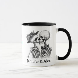 Benutzerdefinierte Skelettpaare Personalisiert Tasse