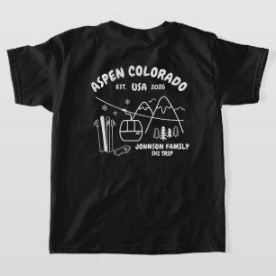 Benutzerdefinierte Skitour Familie Freunde Gruppen T-Shirt