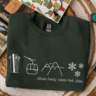 Benutzerdefinierte Skitour Familie Freunde passend Sweatshirt